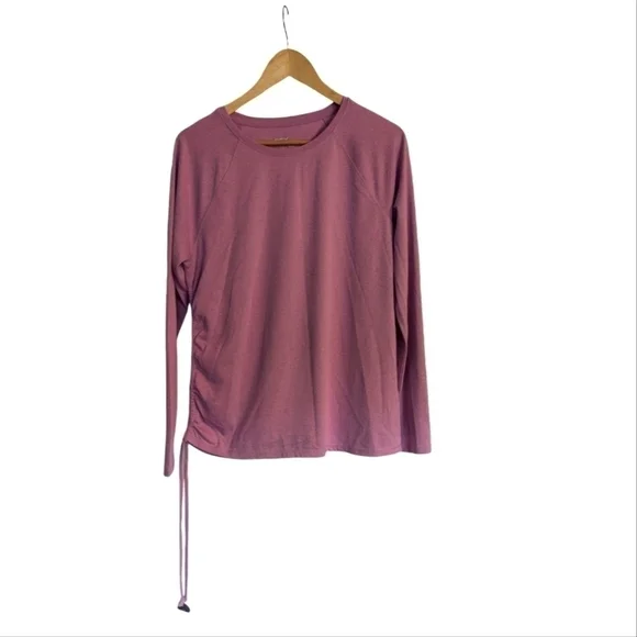 2/$15 Woman's ACX Active Pink Long Sleeve Crewneck Work Out Shirt- Size Large - Picture 1 of 5